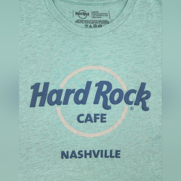 Hard Rock Cafe Nashville Tennessee Green T-Shirt Women's Size Medium - Picture 2 of 6
